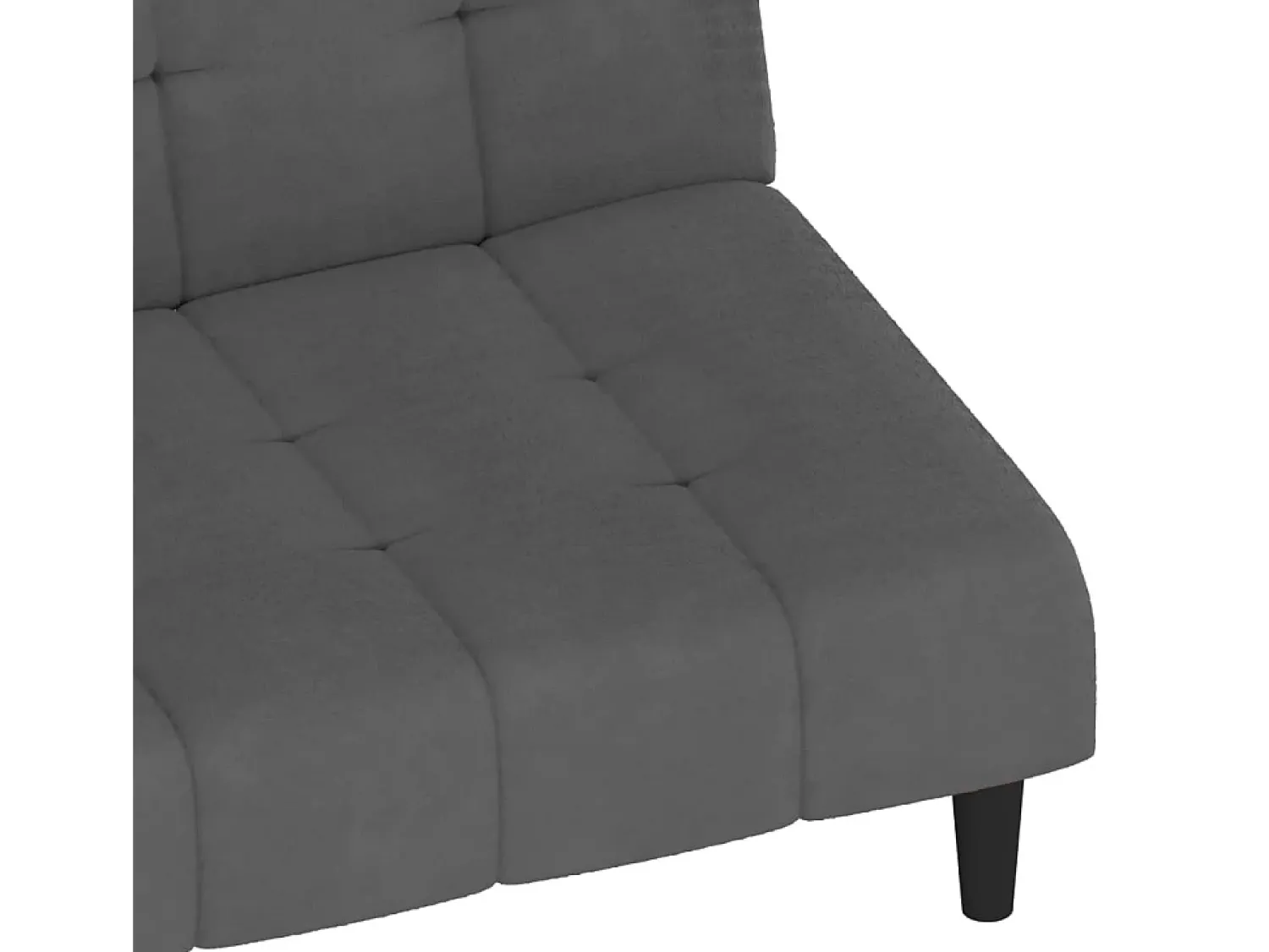 Discount vidaxl Sofá-cama de 2 lugares veludo -escuro Cinzento