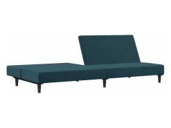 Sofá-cama de 2 lugares veludo PT339160^ Sofá