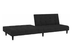 Sofá| Sofá-cama de 2 lugares veludo PT125533 Preto