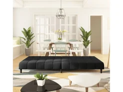 Sofá| Sofá-cama de 2 lugares veludo PT125533 Preto