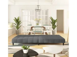 Sofá| Sofá-cama de 2 lugares veludo -escuro PT722630 Cinzento