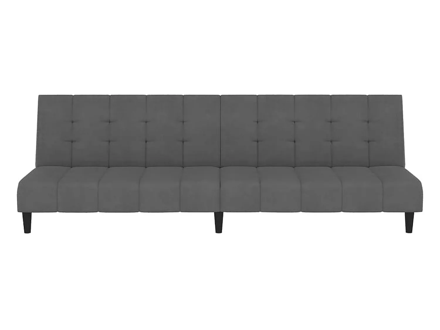 Sofá| Sofá-cama de 2 lugares veludo -escuro PT722630 Cinzento