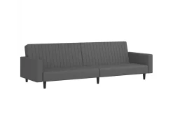 Sofá-cama de 2 lugares veludo -escuro PT507115^ Sofá