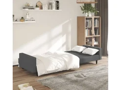 Sofá-cama de 2 lugares veludo -escuro PT507115^ Sofá