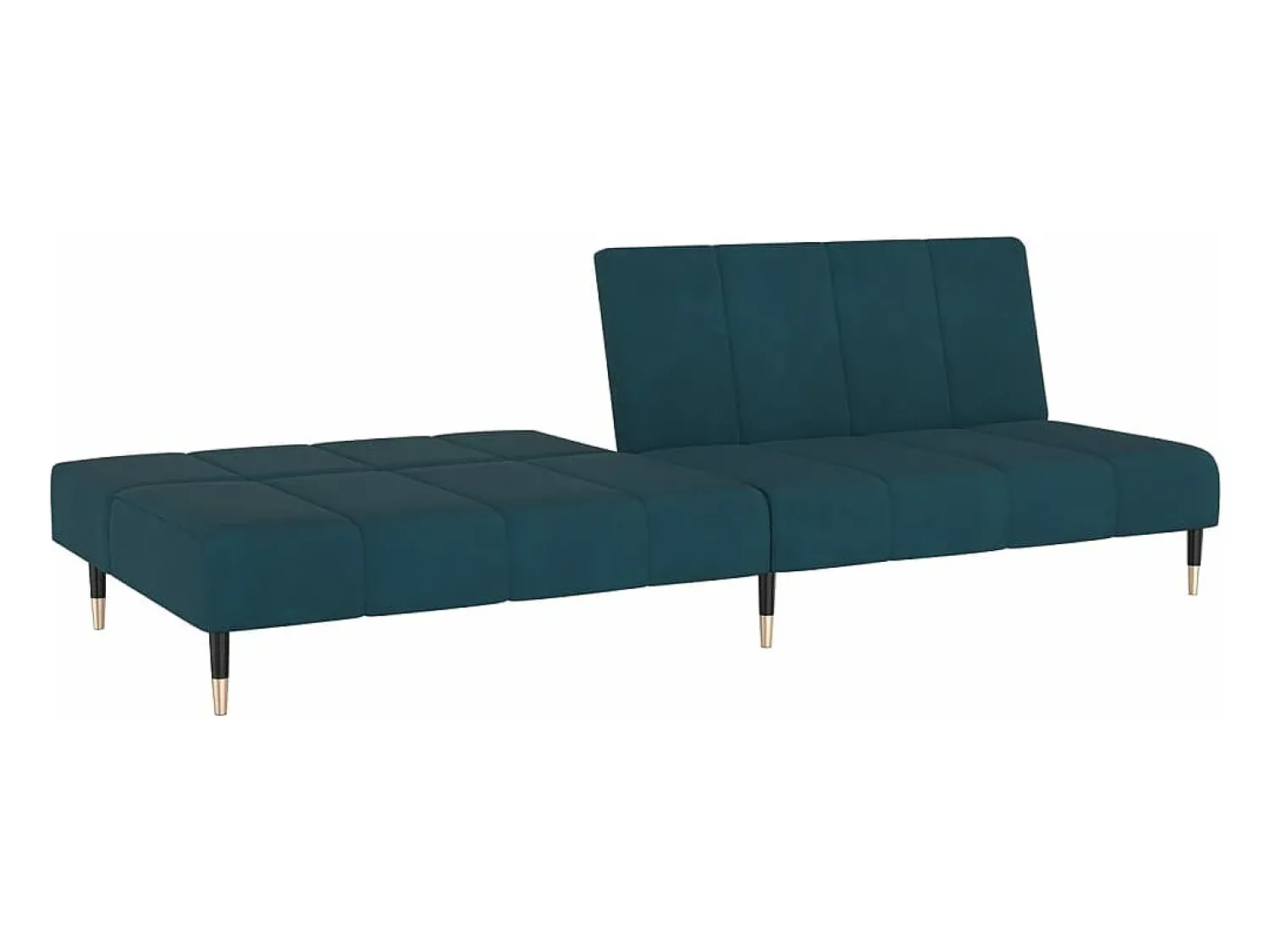 Sofá| Sofá-cama de 2 lugares veludo PT506463 Azul