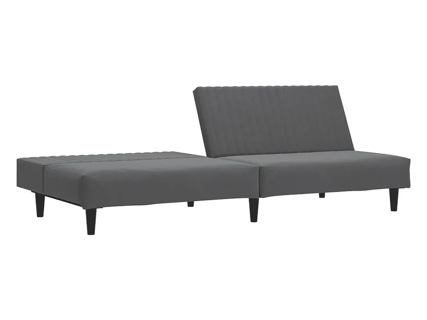 Sofá| Sofá-cama de 2 lugares veludo -escuro PT992910 Cinzento