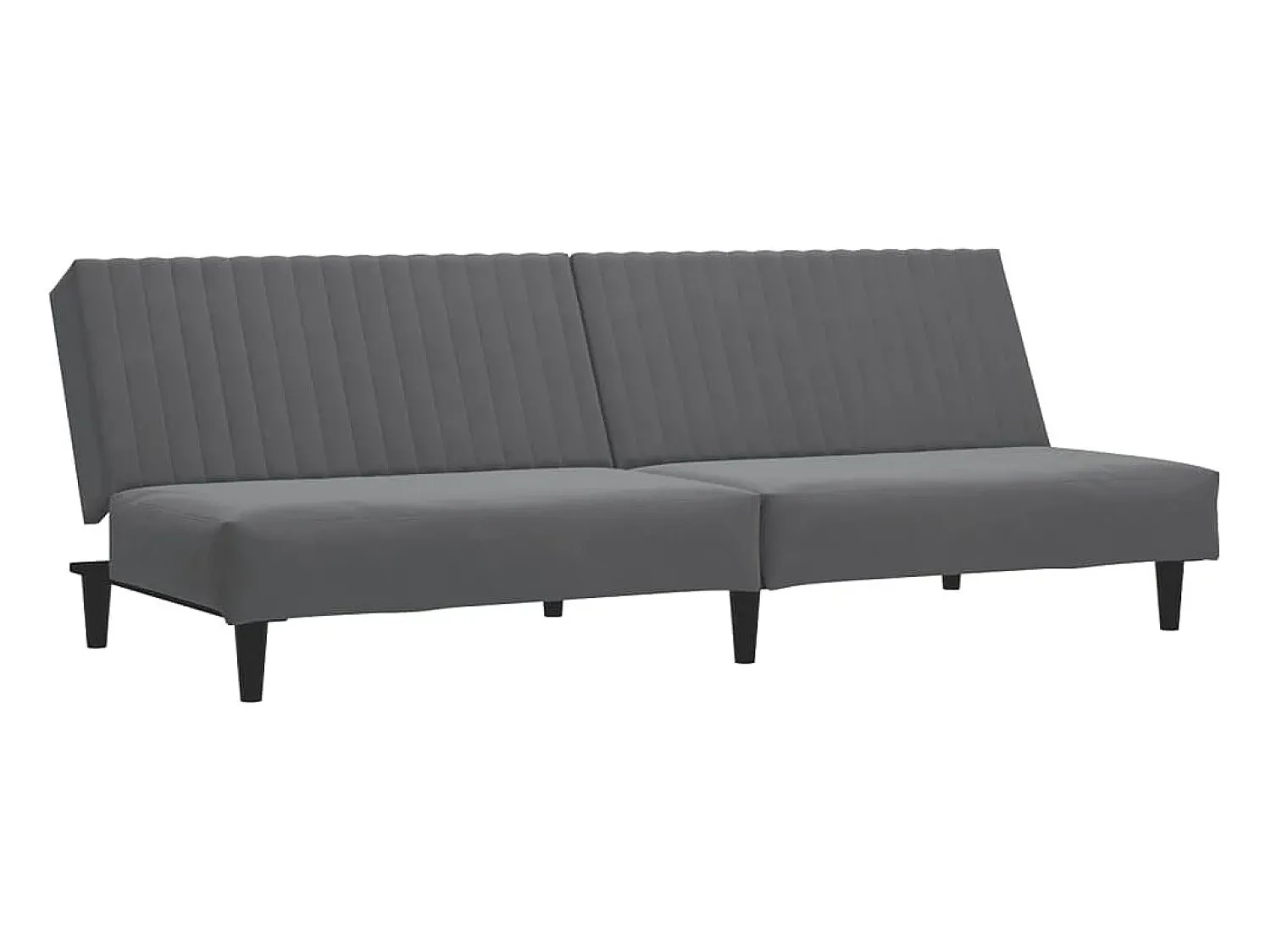 Sofá| Sofá-cama de 2 lugares veludo -escuro PT992910 Cinzento