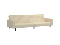 Sale Sofá-cama de 2 lugares veludo cor PT981626 Creme