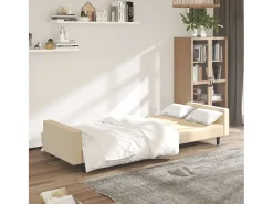 Sale Sofá-cama de 2 lugares veludo cor PT981626 Creme