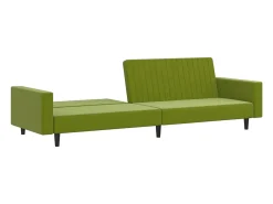 Sofá-cama de 2 lugares veludo -claro PT477843^ Sofá