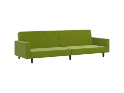 Sofá-cama de 2 lugares veludo -claro PT477843^ Sofá