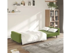 Sofá-cama de 2 lugares veludo -claro PT477843^ Sofá