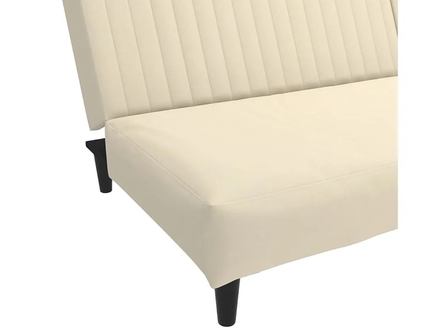 Best vidaxl Sofá-cama de 2 lugares veludo cor Creme