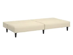 Best vidaxl Sofá-cama de 2 lugares veludo cor Creme