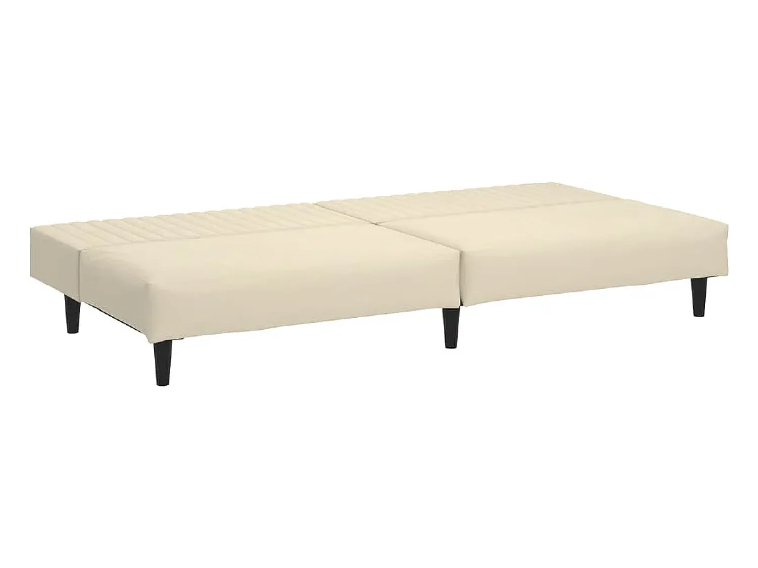 Best vidaxl Sofá-cama de 2 lugares veludo cor Creme