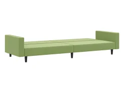 Sofá|vidaxl Sofá-cama de 2 lugares veludo verde-claro Verde claro