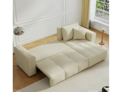 Concept-Usine Sofá-cama de canto conversível de 4 lugares em veludo BRIGHTON com baú - Estilo contemporâneo, estrutura em madeira maciça^ Sofá