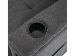 Hauss Spole Sofá-cama de canto de 3 lugares com iluminação LED, espaço de arrumação e entradas USB - Tecido^ Sofá
