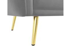 Online Hauss Spole Sofá-cama de canto de 3 lugares com chaise longue e encosto ajustável - Veludo Cinzento