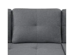 Hauss Spole Sofá-cama de canto de 3 lugares em linho - Com compartimento de arrumação e suporte para copos embutido.^ Sofá