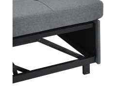Hauss Spole Sofá-cama de canto de 3 lugares em linho - Com compartimento de arrumação e suporte para copos embutido.^ Sofá