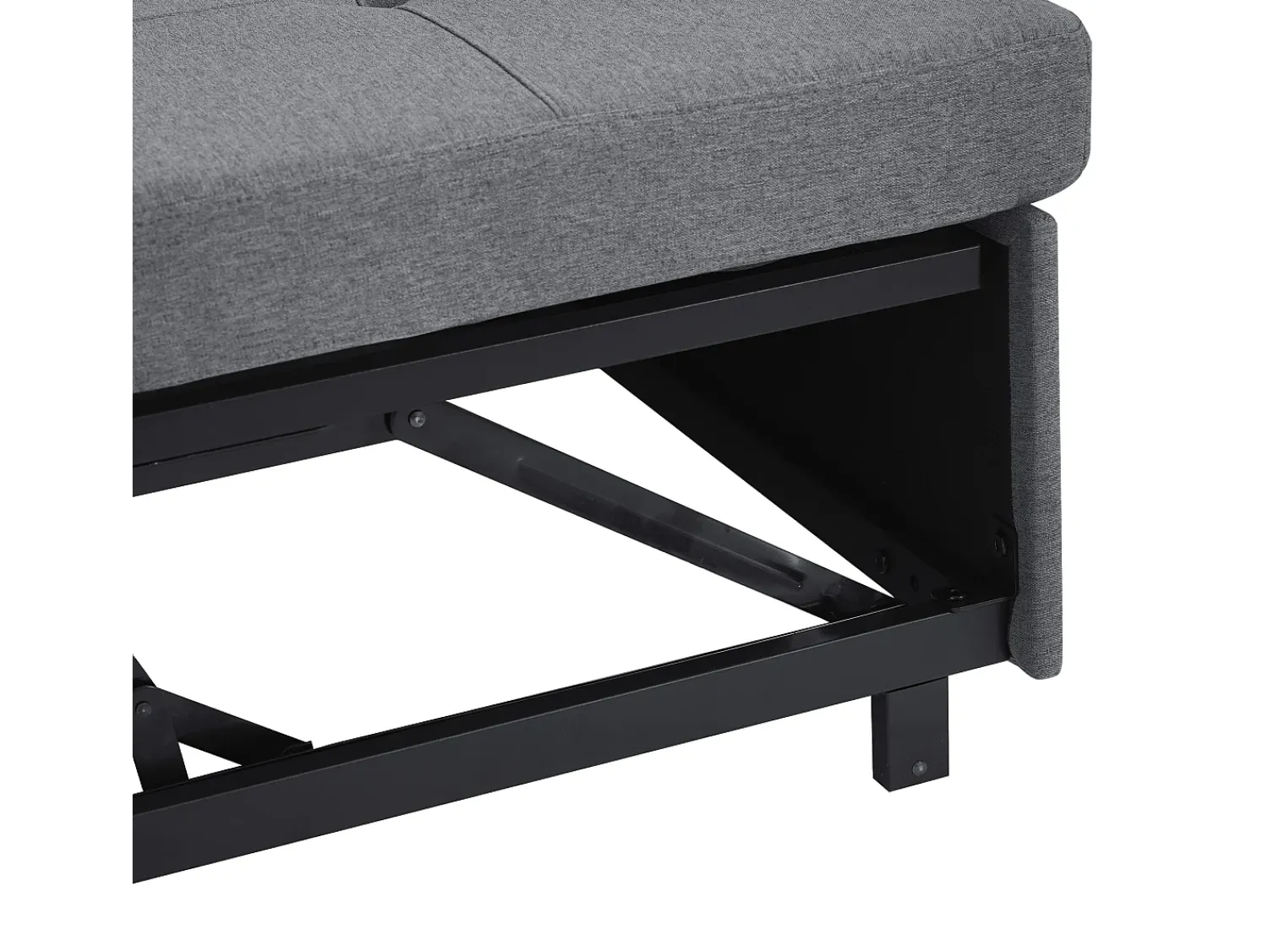 Hauss Spole Sofá-cama de canto de 3 lugares em linho - Com compartimento de arrumação e suporte para copos embutido.^ Sofá
