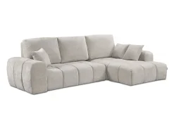 Sofá|Habitat et jardin Sofá-cama de canto direito em tecido chenille "Verneuil" - 3 lugares - Bege
