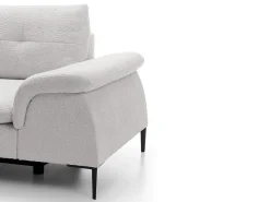 Vente-unique Sofá-cama de canto esquerdo JOLESA em tecido bouclé^ Sofá