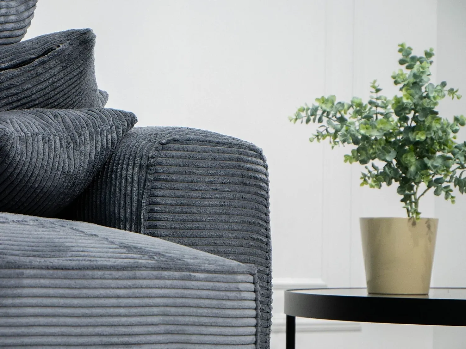 Sofá| Sofá-Cama de Canto Lauren Cinza 4 Lugares com Armazenamento, Chaise Longue Reversível e Tecido Fácil de Limpar Cinzento