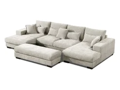 Sofá|Saldosystocks Sofá-cama de canto Mega com chaise longue Kim 368cm, cinza Cinzento