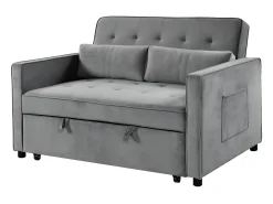 Online Saldosystocks Sofá-Cama de Casal Japão 132cm Cinza Cinzento