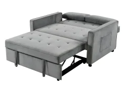 Online Saldosystocks Sofá-Cama de Casal Japão 132cm Cinza Cinzento