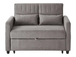 KOMHTOM Sofá-cama duplo dobrável, design dobrável, encosto ajustável, tecido de algodão e linho,^ Sofá