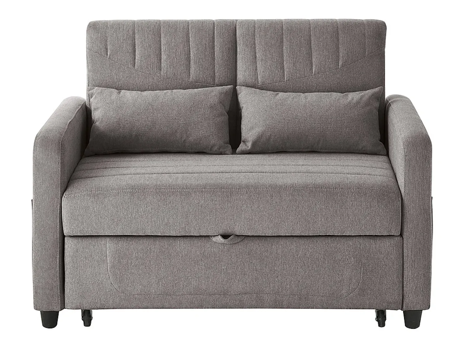 KOMHTOM Sofá-cama duplo dobrável, design dobrável, encosto ajustável, tecido de algodão e linho,^ Sofá