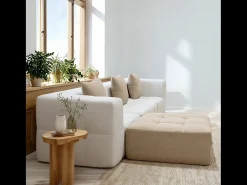 Sofá-cama Eden Completo 3 lugares - branco areia^ Sofá