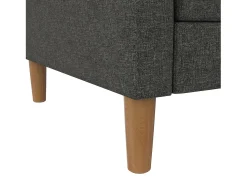 Sofá*Loft24 Sofá-cama em forma de L Lilly stor Verde azeitona Cinza antracite
