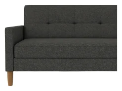 Sofá*Loft24 Sofá-cama em forma de L Lilly stor Verde azeitona Cinza antracite