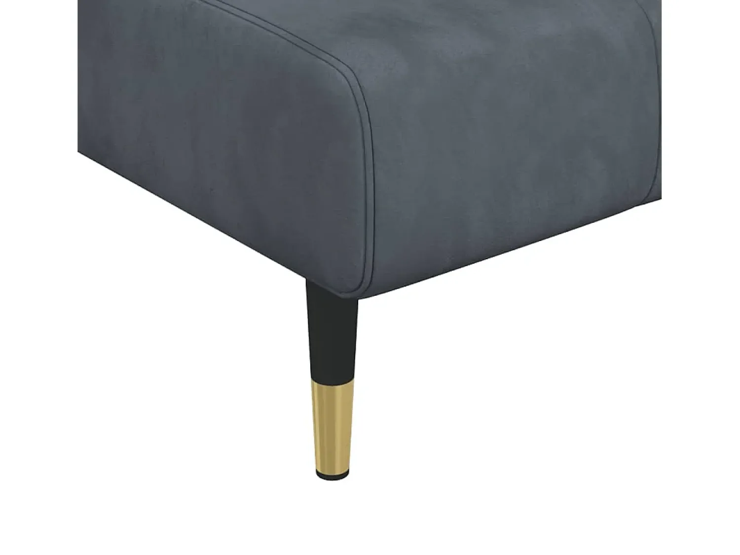 Sofá*vidaxl Sofá-cama em forma de L 275x140x70 cm veludo -escuro Cinzento