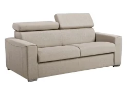 Vente-unique Sofá-cama em tecido com assento de memória de forma 140 colchão memória de forma 14cm VIZIR^ Sofá