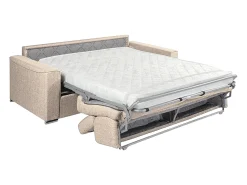 Vente-unique Sofá-cama em tecido com assento de memória de forma 140 colchão memória de forma 14cm VIZIR^ Sofá