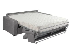 Vente-unique Sofá-cama em tecido roxo assento memória de forma 140 ripas largas 18cm memória de forma VIZIR^ Sofá