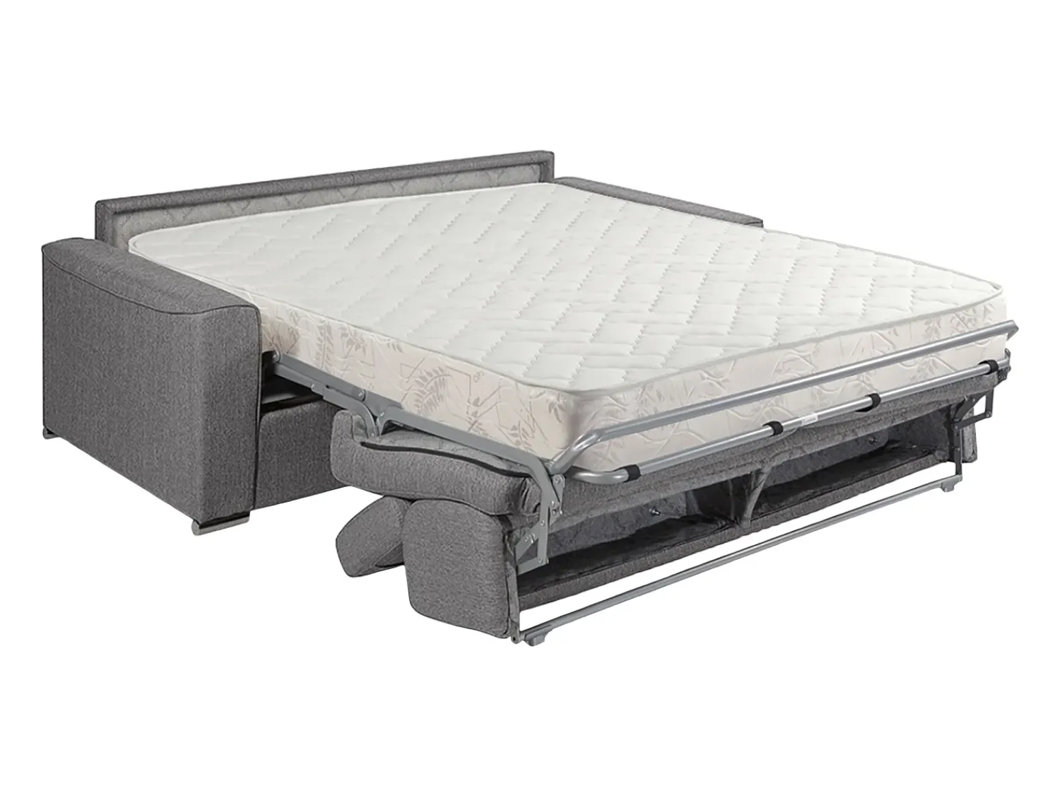 Vente-unique Sofá-cama em tecido roxo assento memória de forma 140 ripas largas 18cm memória de forma VIZIR^ Sofá