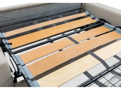 Clearance Vente-unique Sofá-cama em veludo cinza assento com assento de memória de forma 140 cm colchão 18 cm CALIFE Cinza antracite