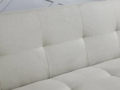 Online Concept-Usine Sofá-Cama Escandinavo de 3 Lugares em Tecido WOODEN Bege