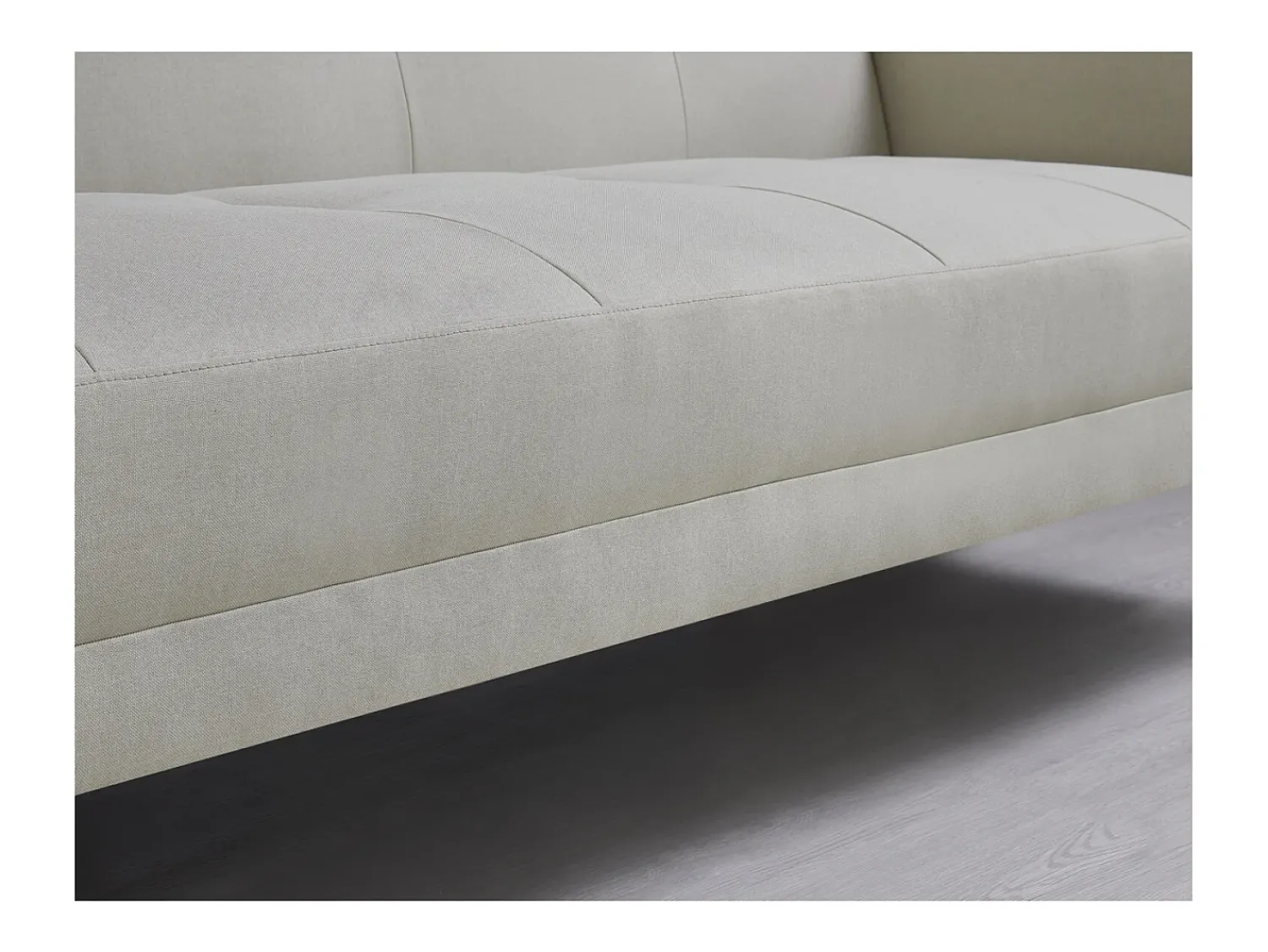 Online Concept-Usine Sofá-Cama Escandinavo de 3 Lugares em Tecido WOODEN Bege