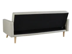 Online Concept-Usine Sofá-Cama Escandinavo de 3 Lugares em Tecido WOODEN Bege
