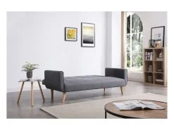 Outlet Concept-Usine Sofá-cama escandinavo de 3 lugares cinza BERLIM Cinzento