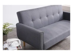 Outlet Concept-Usine Sofá-cama escandinavo de 3 lugares cinza BERLIM Cinzento