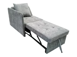 ModernLuxe Sofá-cama estofado 177x68x65 cm - Sofá-cama multifuncional 3 em 1 - Linho - Encosto ajustável - Cinza claro^ Sofá