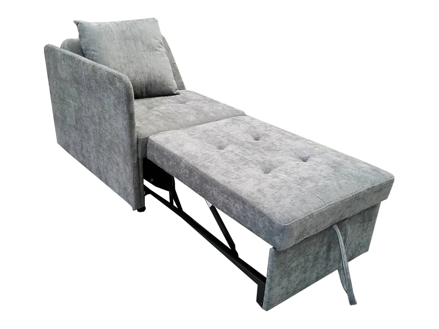 ModernLuxe Sofá-cama estofado 177x68x65 cm - Sofá-cama multifuncional 3 em 1 - Linho - Encosto ajustável - Cinza claro^ Sofá